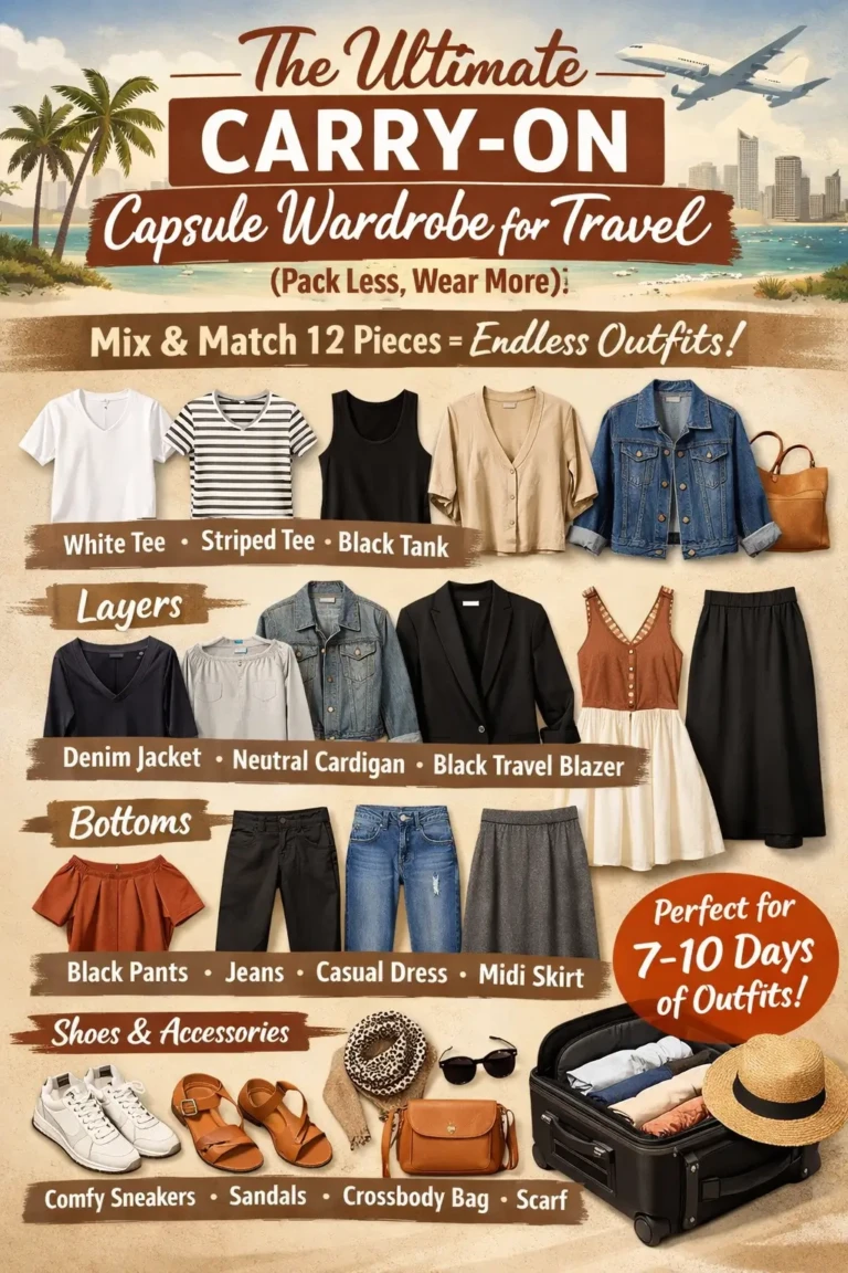 Carry-On Capsule Wardrobe for Travel