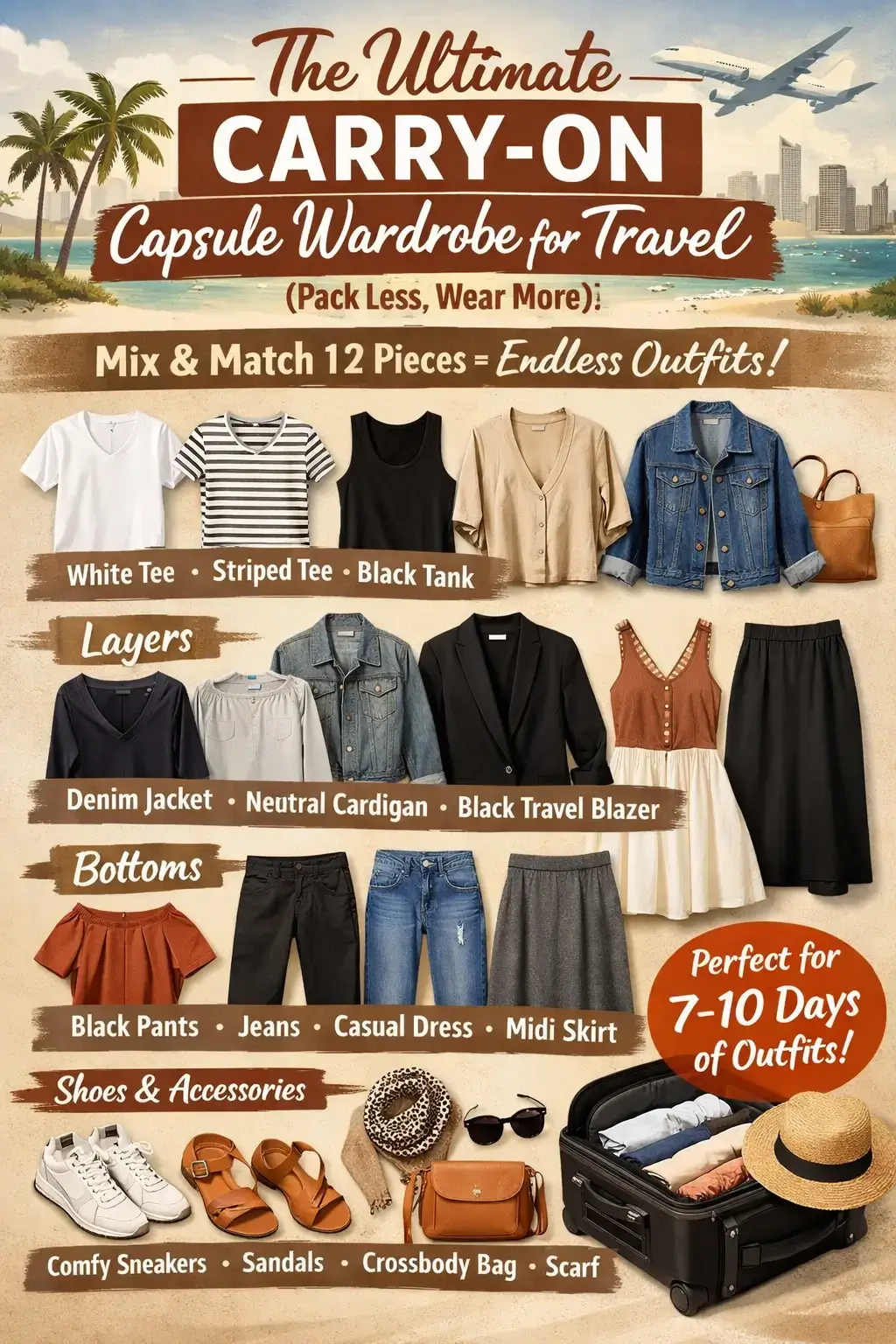 Carry-On Capsule Wardrobe for Travel