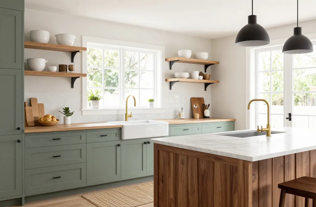 21 Modern Sage Green and Wood Kitchen Ideas You'Ll Love — Fresh Vibes