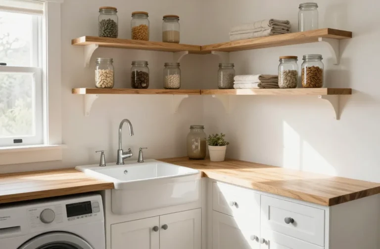 17 Cozy Farmhouse Laundry Room Makeover Ideas for Small Spaces You&rsquo;Ll Love
