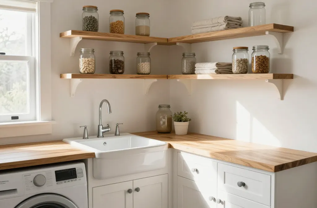 17 Cozy Farmhouse Laundry Room Makeover Ideas for Small Spaces You&rsquo;Ll Love