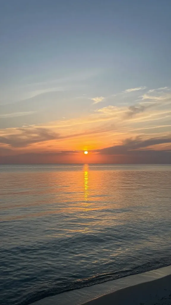 Sunset over Clearwater Beach, postcard-perfect sky reflection