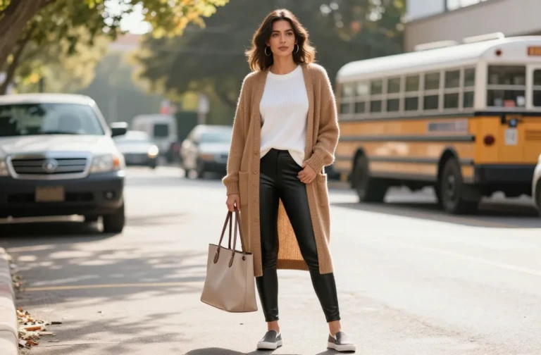 25 School Drop-Off Outfits That Make Busy Moms Feel Instantly Put Together