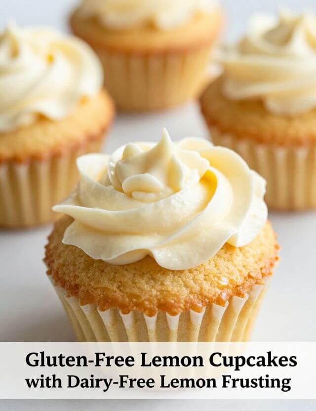 Gluten-Free Lemon Cupcakes with Dairy-Free Lemon Frosting