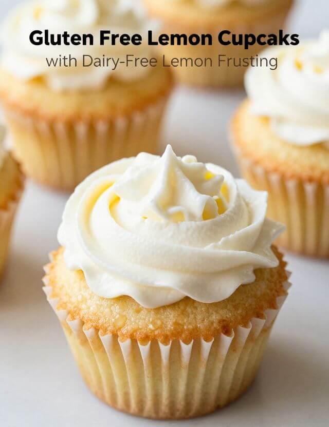 Gluten-Free Lemon Cupcakes with Dairy-Free Lemon Frosting