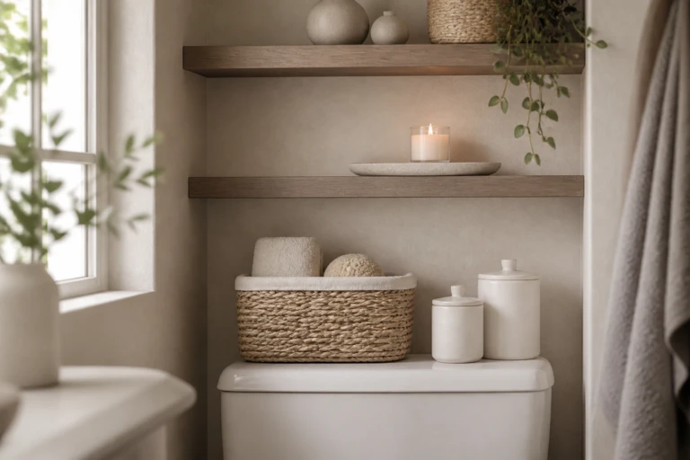 5 Back of Toilet Basket Ideas for a Beautiful & Organized Bathroom