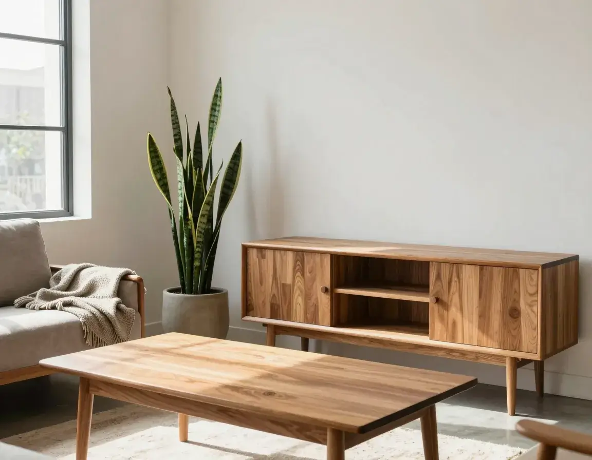 Pair with Natural Wood Furniture
